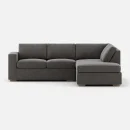 Glozin II Sectional Sofa in Latex—Sand